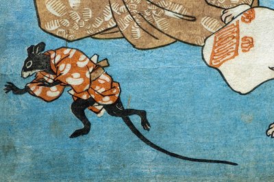 Ordsprog illustreret af katte (Tatoe zukushi no uchi), ca. 1852 af Utagawa Kuniyoshi