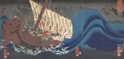 Taira-krigernes hævn, 1843-47. af Utagawa Kuniyoshi