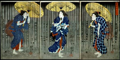 Pludselig byge i sommervarmen (Shochū no yūdachi), ca. 1849-1851 af Utagawa Kuniyoshi