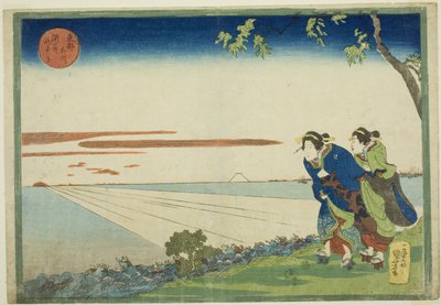 Solopgang på nytårsdag ved Susaki (Susaki hatsu hinode no zu), fra serien "Berømte steder i den østlige hovedstad (Toto meisho)" af Utagawa Kuniyoshi