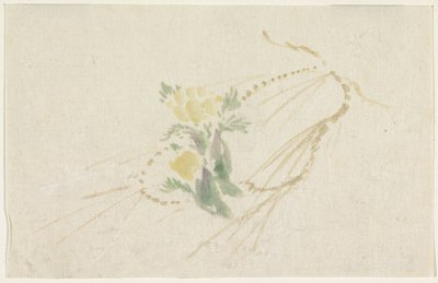 Gren med gule blomster af Utagawa Kuniyoshi