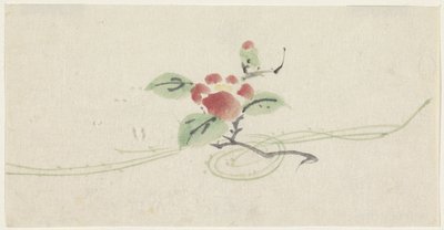 Gren med rød kamelia af Utagawa Kuniyoshi