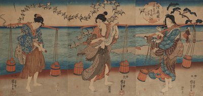 Plover Crystal River i Mutsu-provinsen af Utagawa Kuniyoshi