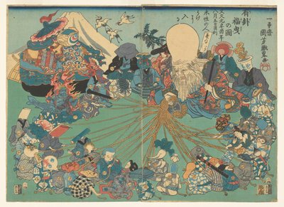 Træk det rigtige lotteri af Utagawa Kuniyoshi