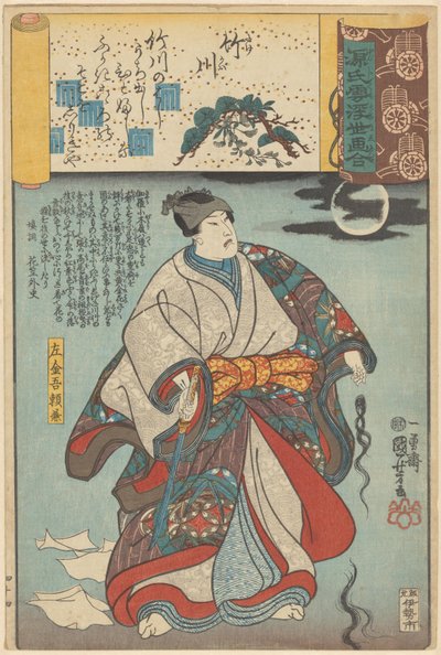 Ukiyo e er paralleller til de overskyede kapitler i Genji (serietitel om objekt) af Utagawa Kuniyoshi