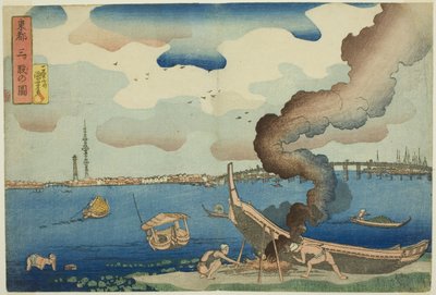 Udsigt over Mitsumata i den østlige hovedstad (Toto Mitsumata no zu), fra serien "Views of the Eastern Capital (Toto no zu)" af Utagawa Kuniyoshi