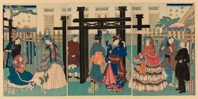 Eksempel G nome r canche lov Yokohama (Yokohama Great Book) af Utagawa Sadahide