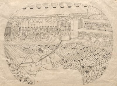Kabuki-teatrets interiør. af Utagawa Sadahide