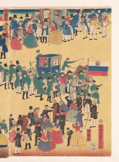 Optog af folk fra de fem lande af Utagawa Sadahide