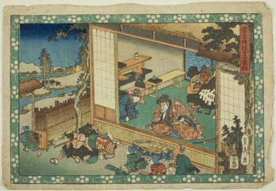 Landsbyskolescenen (Terakoya), fra serien "Sugawara