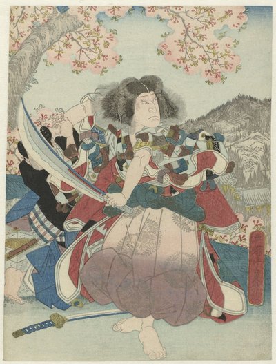 Nakamura Utaemon IV som Oniwakamaru i scenestykket 