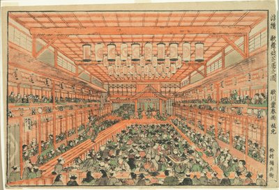 (Uki-e billede af Kabuki leg) af Utagawa Toyoharu