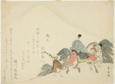 Kigger på Fuji-bjerget på hesten af Utagawa Toyohiro