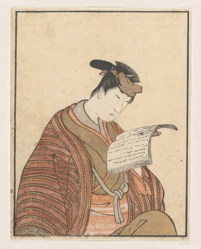Læsende skuespiller af Utagawa Toyokuni (I)