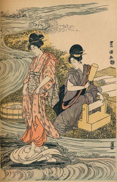 Vasketøj, c1800 af Utagawa Toyokuni