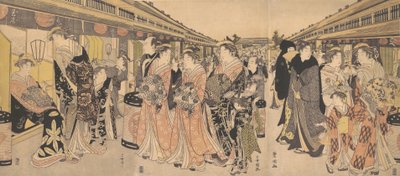 Courtesans Promenade på Nakanocho i Yoshiwara, ca. 1795. af Utagawa Toyokuni I