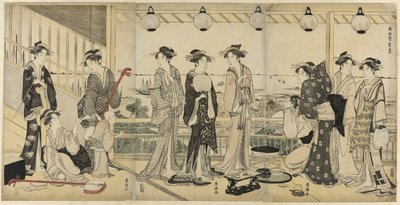 De fire årstider i syd (Minami Shiki): Sommerscene af Utagawa Toyokuni I