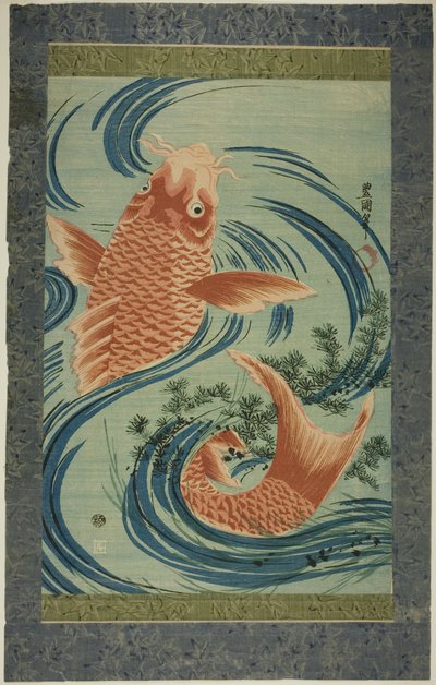 Den røde karpe af Utagawa Toyokuni I