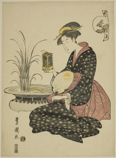 Den sjette måned (Roku gatsu), fra serien "Fashionable Twelve Months (Furyu junikagetsu)" af Utagawa Toyokuni I