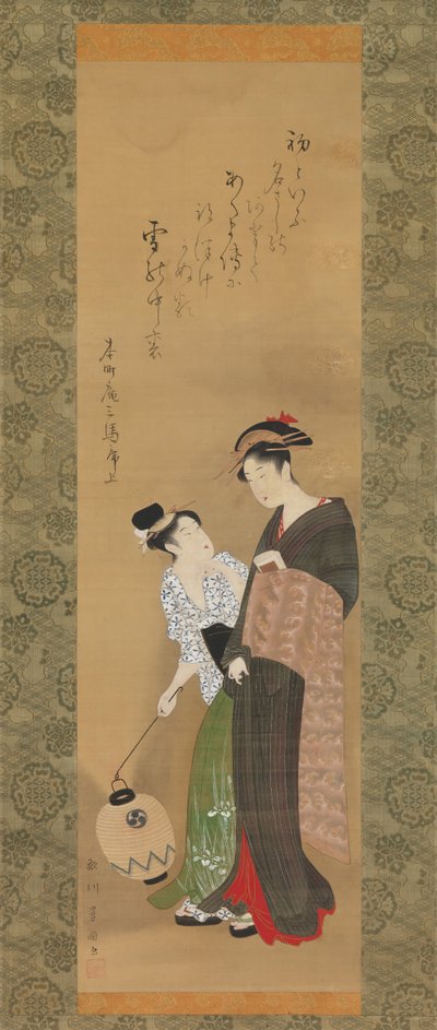 Kvinde og ledsager, ca. 1795. af Utagawa Toyokuni I