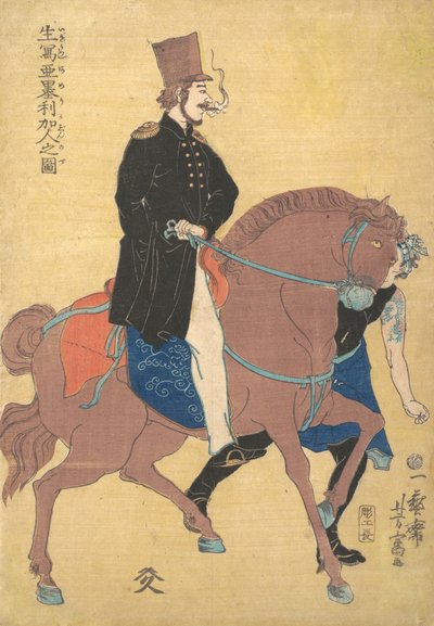An American Drawn from Life, 1861 2. måned. af Utagawa Yoshitomi