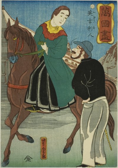 Engelsk (Igirisujin), fra serien "A Collection of Various Countries (Bankoku zukushi)" af Utagawa Yoshitora