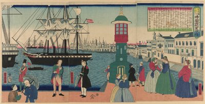 Paris, F turbulente tider (med franske Paris), fra Teseries af Utagawa Yoshitora