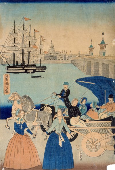 Billede af London, England af Utagawa Yoshitora