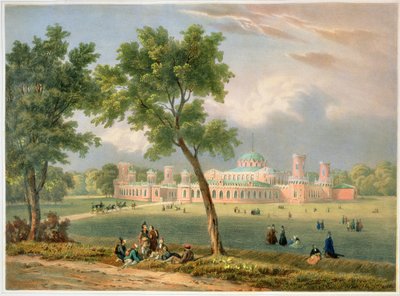 Peter den Store Palads i Moskva, trykt af Edouard Jean-Marie Hostein (1804-89), udgivet af Lemercier, Paris, 1840
