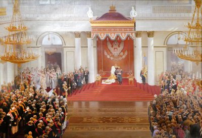 Tale fra tronen af kejser Nicholas II i anledning af åbningen af den første statsduma af V Polyakov