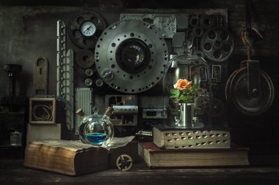 Studie af en steampunk-rose af Vadim Kulinsky