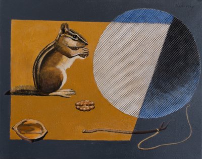Chipmunk Escape The Trap, 2021 (akryl på lærred) af Vadym Vaskovsky