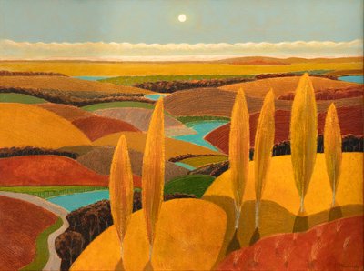 Poplar Hill In Dunes, 2023 (olie på lærred) af Vadym Vaskovsky