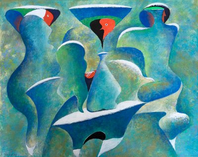 Summer Snow, 2022 (akryl på lærred) af Vadym Vaskovsky