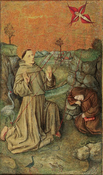 Saint Francis modtager Stigmata, slutningen af det 15. århundrede af Valencian School
