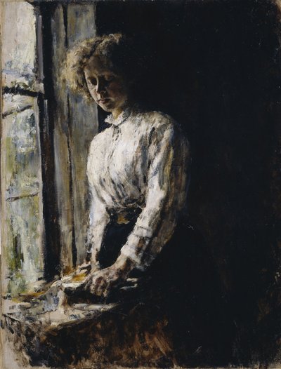 Ved vinduet. Portræt af Olga Fyodorovna Trubnikova, 1886 af Valentin Aleksandrovich Serov