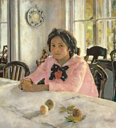 Pige med ferskner af Valentin Aleksandrovich Serov