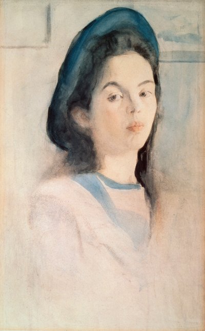 Portræt af en kvinde. Værk af Valentin Alexandrovich Serov (1865-1911), akvarel på papir af Valentin Aleksandrovich Serov