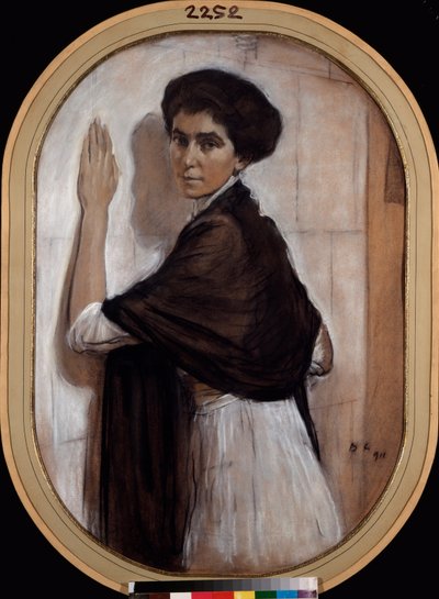 Portræt af grevinde Sofia Olsuphyeva. Værk af Valentin Alexandrovich Serov (1865-1911), pastel og sangvin på pap af Valentin Aleksandrovich Serov