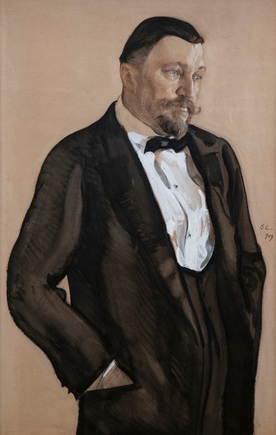 Portræt af Alexey Vikulovich Morozov af Valentin Aleksandrovich Serov