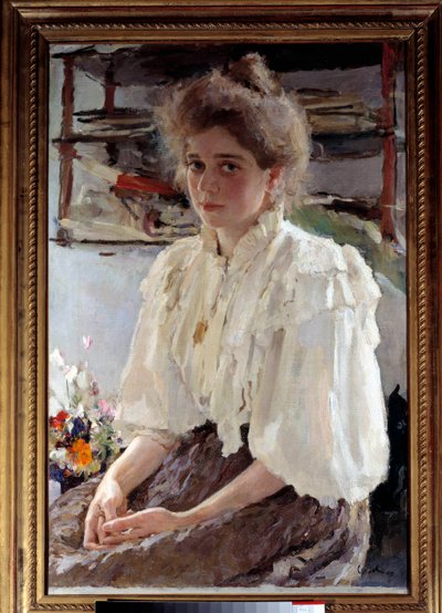 Portræt af Madame Lwoff (1864-1955), født Maria Yakovlena Simonovich, kusine til kunstneren af Valentin Aleksandrovich Serov
