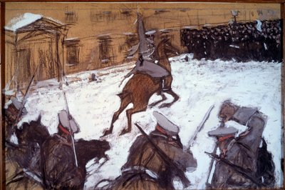 Rød søndag (blodig søndag) i St. Petersborg: "" Militær undertrykkelse under demonstrationerne i 1905 i Skt. Petersborg""" anklager zar Nicholas II