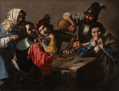 Koncerten, ca. 1625 (olie på lærred) af Valentin de Boulogne