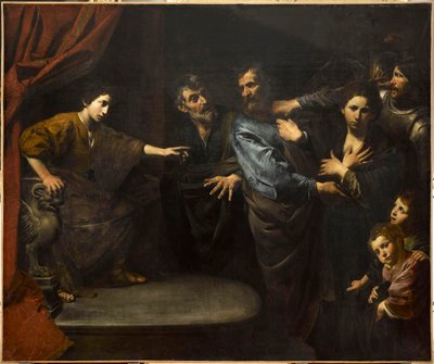 Suzannes uskyld anerkendt eller Daniels dom - Susannas uskyld eller Daniels dom, af Valentin de Boullogne (1591-1632). Olie på lærred af Valentin de Boulogne
