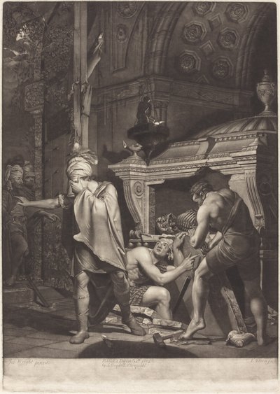 Miravan åbner sine forfædres grav, 1772. af Valentine Green