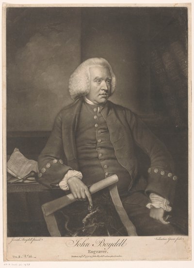 Portret af John Boydell John Boydell (titel på objekt) af Valentine Green