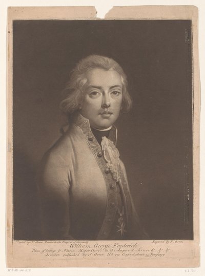 Portræt af William George Frederick af Orange-Nassau af Valentine Green