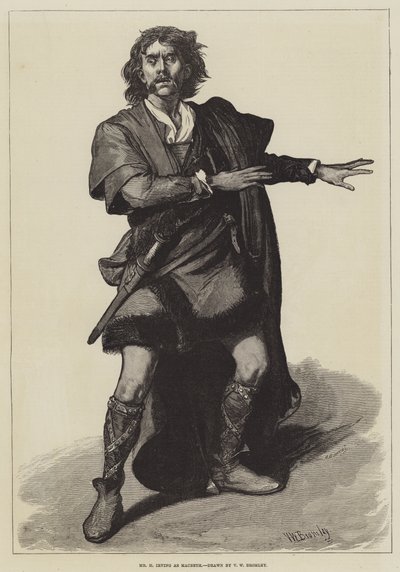 Mr H Irving som Macbeth af Valentine Walter Lewis Bromley
