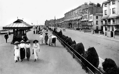 Promenaden, West Worthing, West Sussex, begyndelsen af det 20. århundrede. af Valentine and Sons Ltd