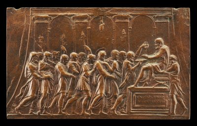 Kristus bragt for Pontius Pilatus. af Valerio Belli